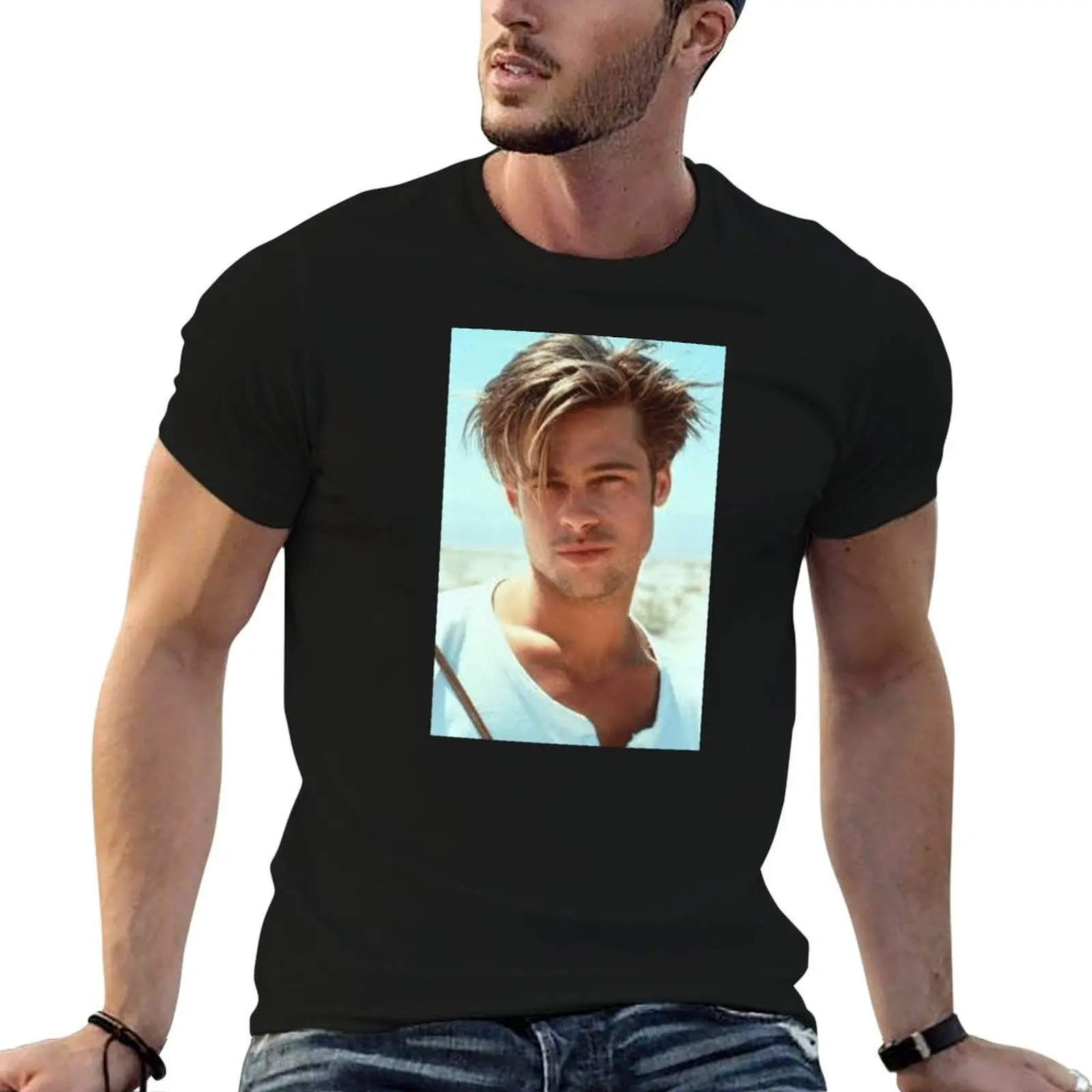 Brad Pitt 90s T-Shirt Casual Trendy Streetwear Tee Shirt
