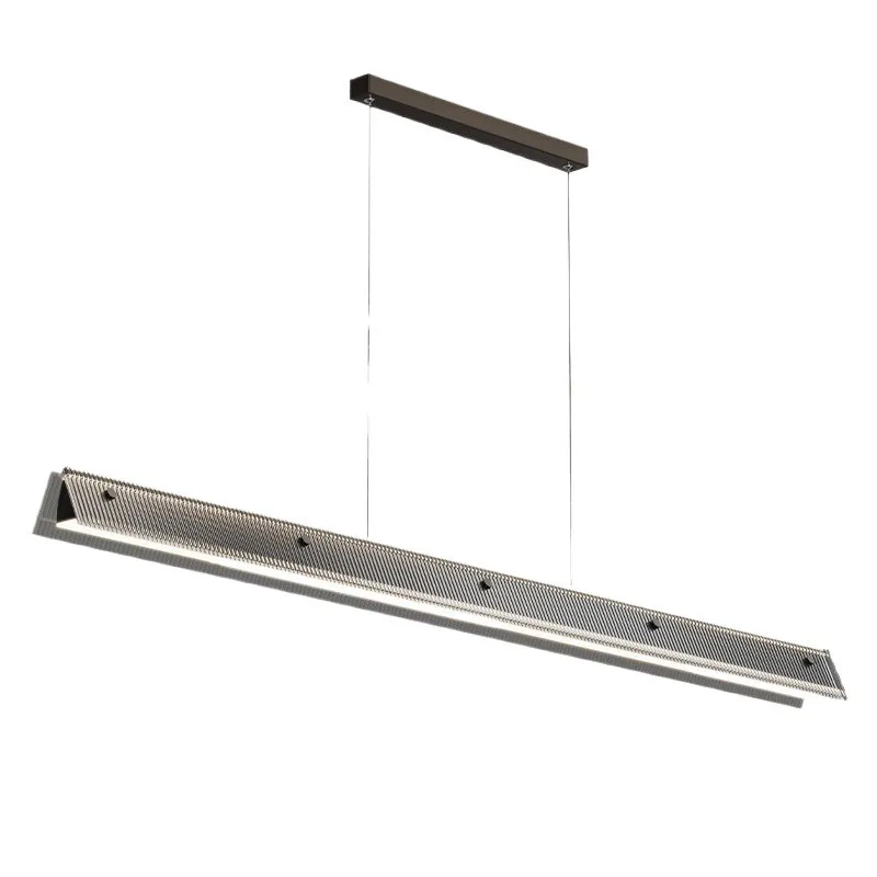 Italian minimalist modern restaurant chandelier simple light luxury high-end dining table long main