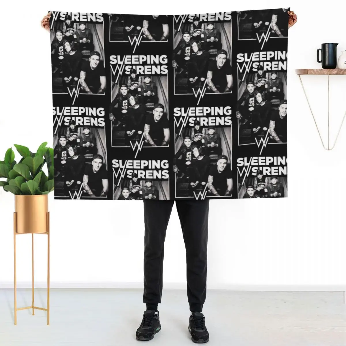 Sleeping with sirens - Band T-shirt Throw Blanket Designers Soft For Decorative Sofa Hairys Single Blankets