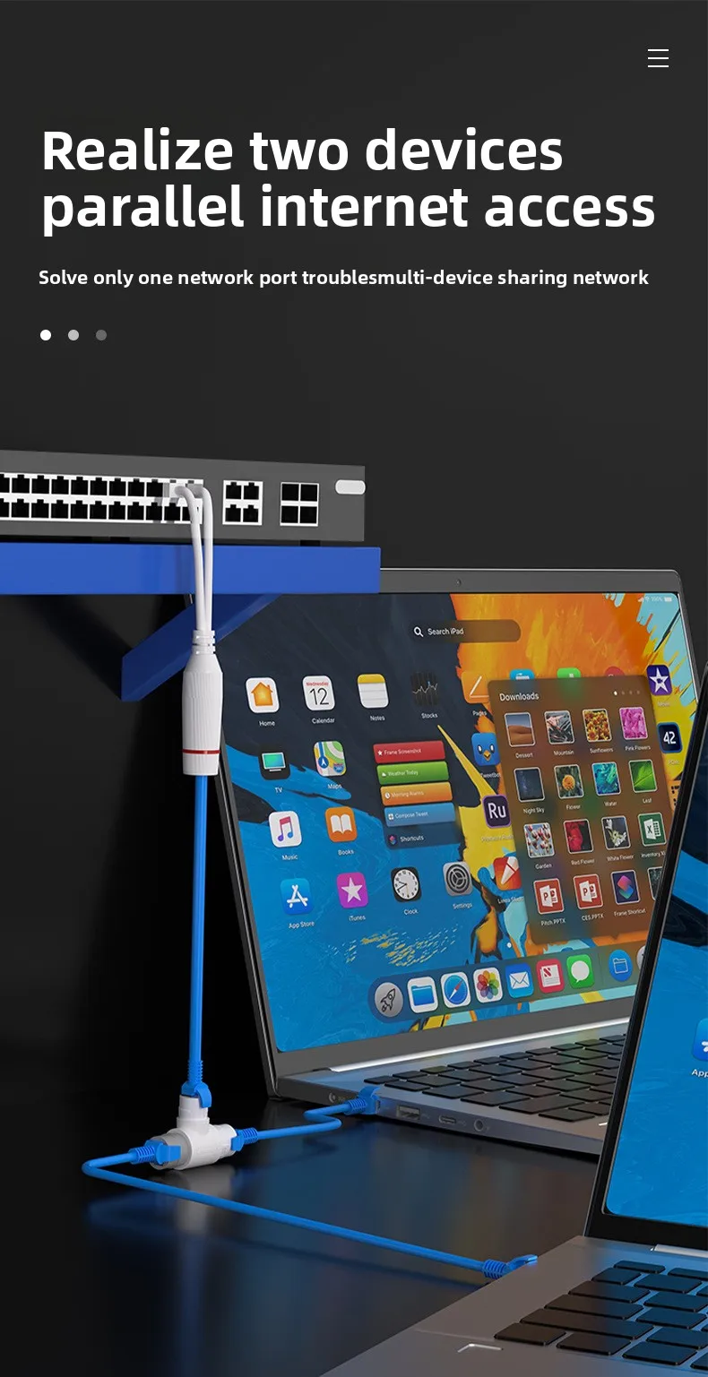 Разветвитель Ethernet, водонепроницаемый адаптер-разветвитель POE, 2 IP-камеры на 1, сетевой кабеле, сетевой адаптер-сепаратор, сетевой адаптер