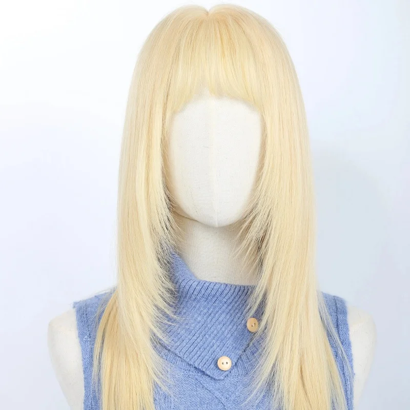 Soft Glueless 24'' Silky Straight 613# Blonde 6x6 Silk Base Jewish 100% Human Hair Wig Baby Hair European Hair Preplucked