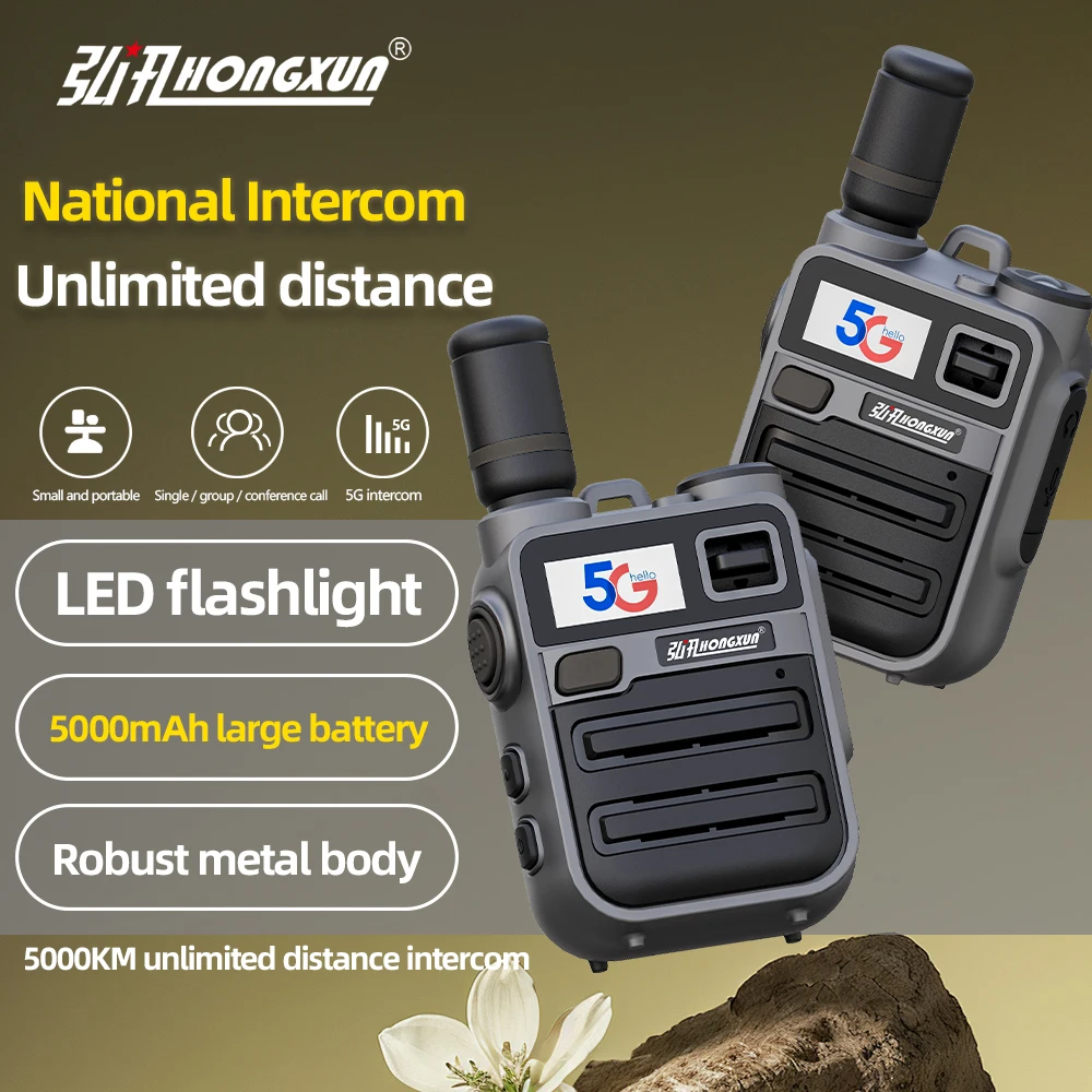 HX-K28 Outdoor Handheld Mini 4G POC Full Network Intercom 5000Km Call Range Wireless Walkie Talkie for Public 5000Km Call Range