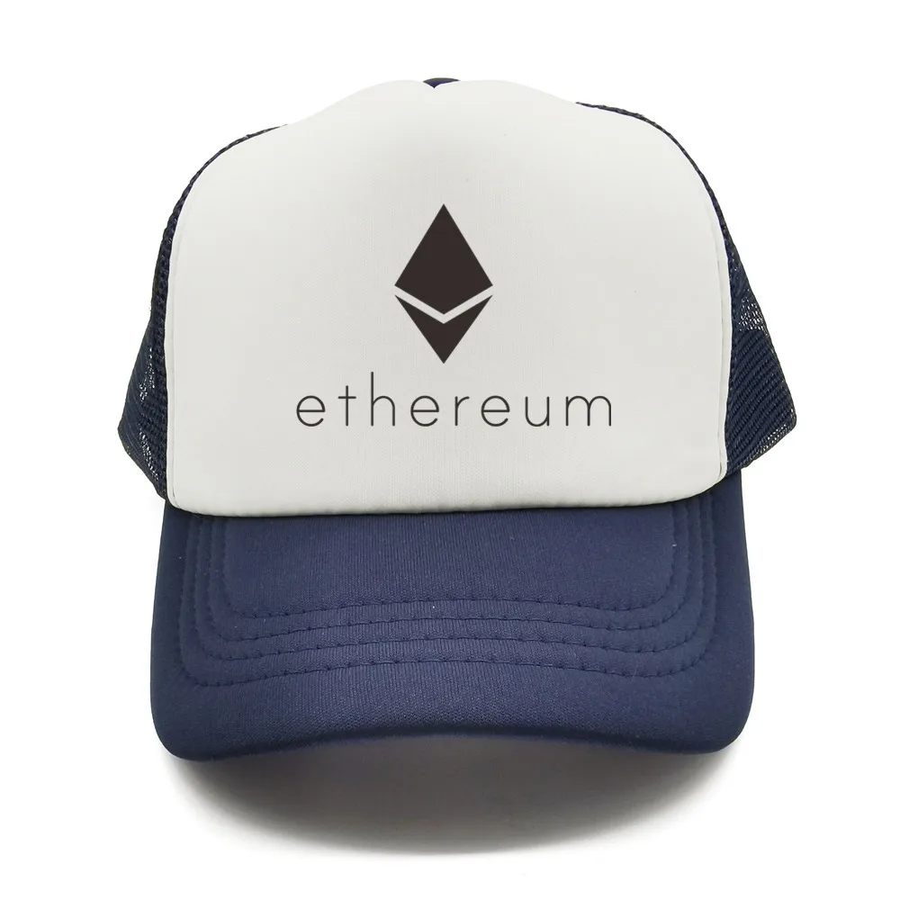 Cryptocurrency Ethereum Trucker Caps Men ETH Money Hat Baseball Cap Cool Summer Unisex Mesh Net Caps MZ-282