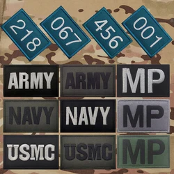 NAVY USMC Patch Motif Embroidered Tactical Patches Stickers On Clothing With Hook And Loop