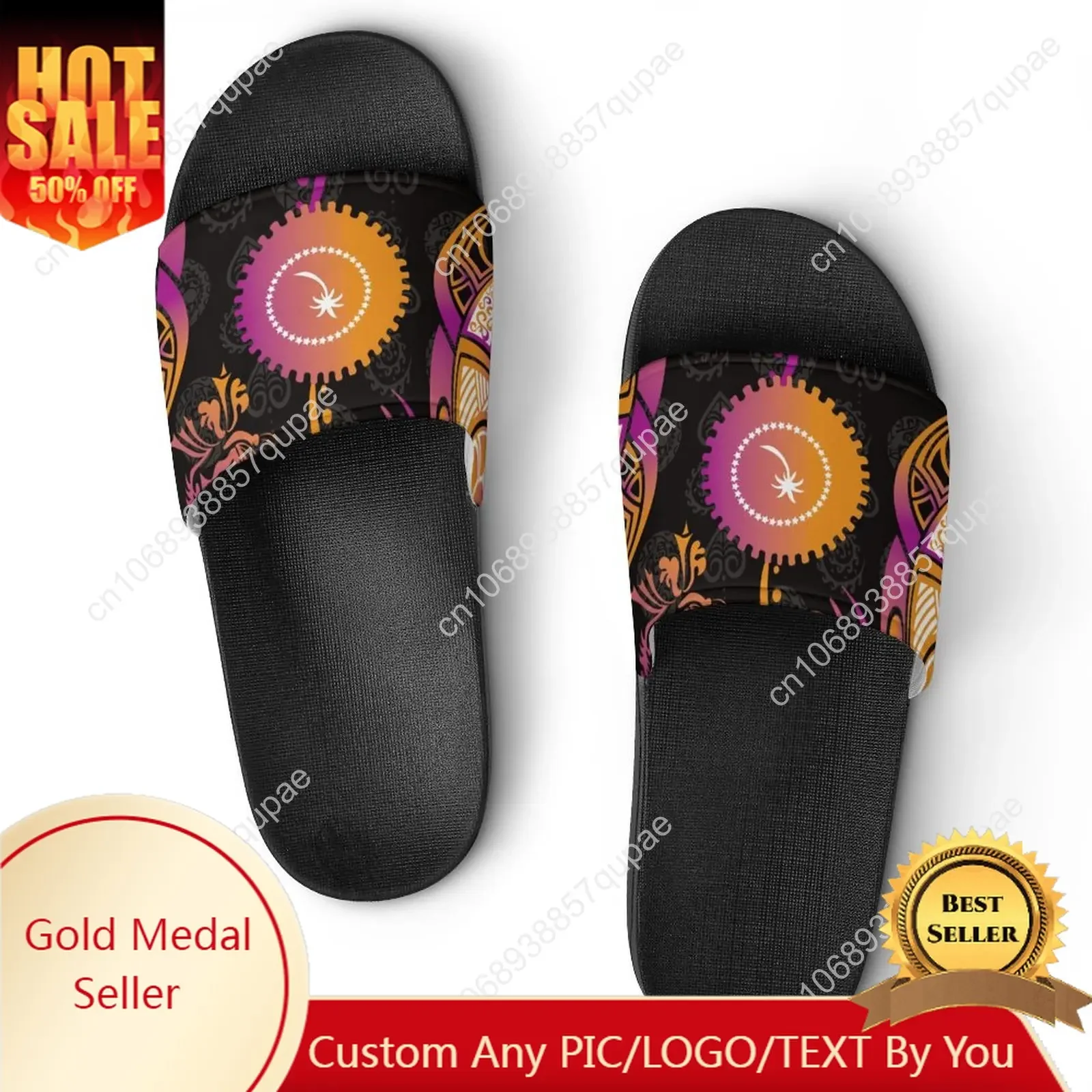 

New Print Adult Indoor Slippers Fashionable Design Slipper Polynesian Traditional Tribal Women Men Beach Sandal Slippers