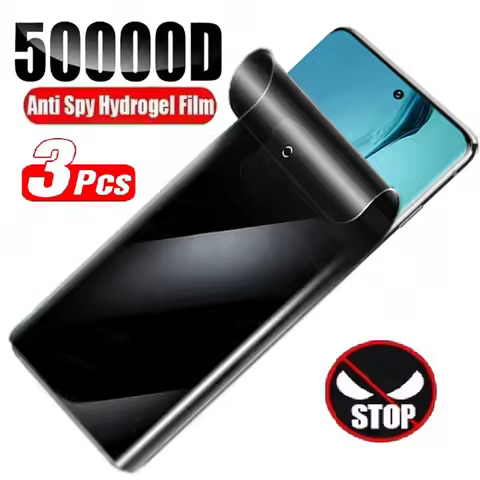 3Pcs Privacy Hydrogel Film For Samsung Galaxy S25 S24 S23 S22 S21 Ultra S20 FE S10 Plus Can Be Unlocked With Fingerprint