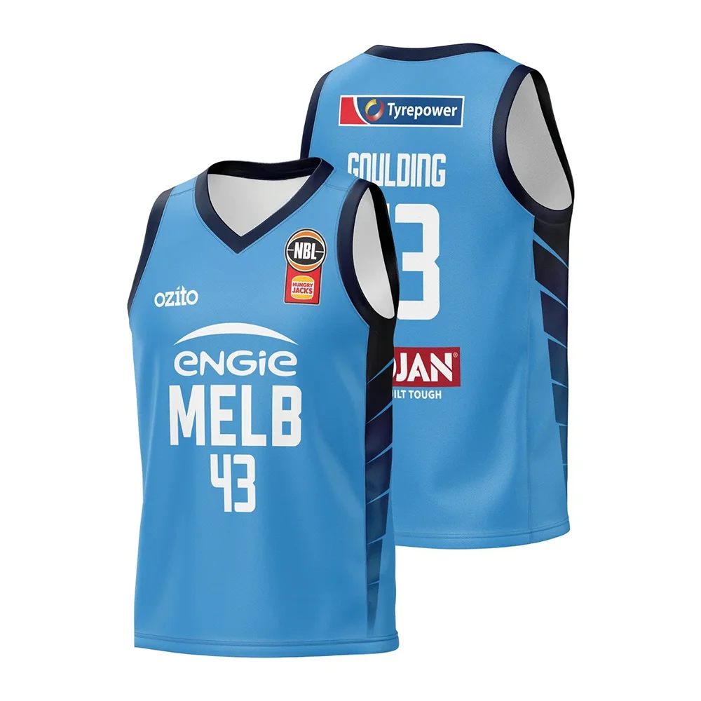 

Летний хит продаж Goulding Melbourne United, спортивный жилет без рукавов для соревнований, лето 202, спортивная командная форма для взрослых и детей, топ