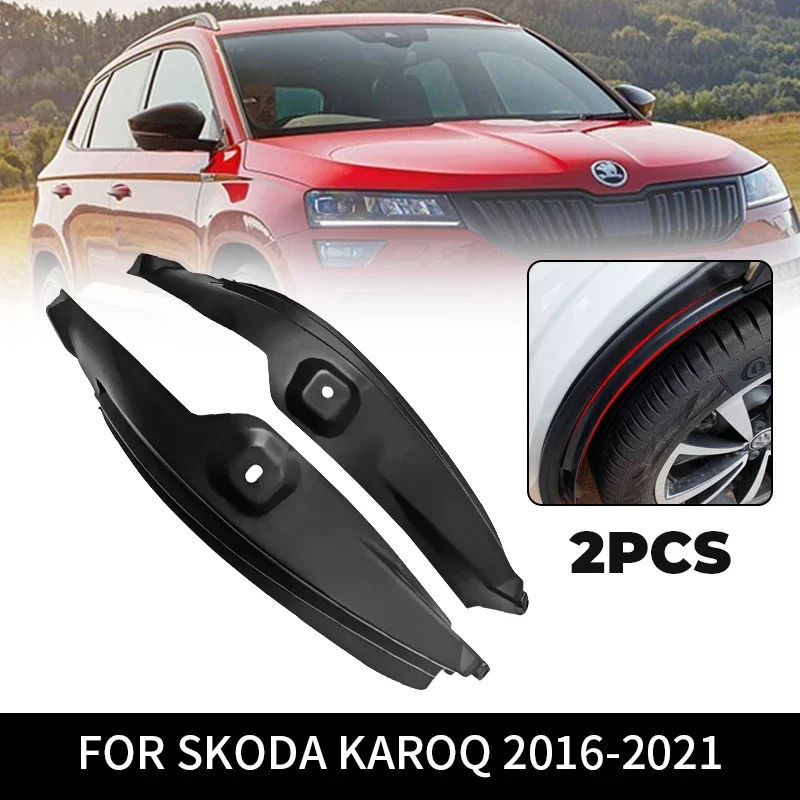 2pcs Car Rear Tire Inner Mudproof Fender Mudguard Anti Dirt Cover For Skoda KAROQ 2016-2021 Rear Door Anti-slung Mud