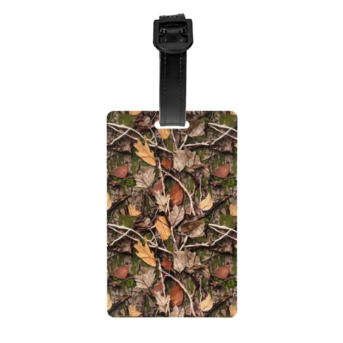 Custom Real Tree Camouflage Camo Pattern Luggage Tag With Name Card Privacy Cover ID Label for Travel Bag Suitcase