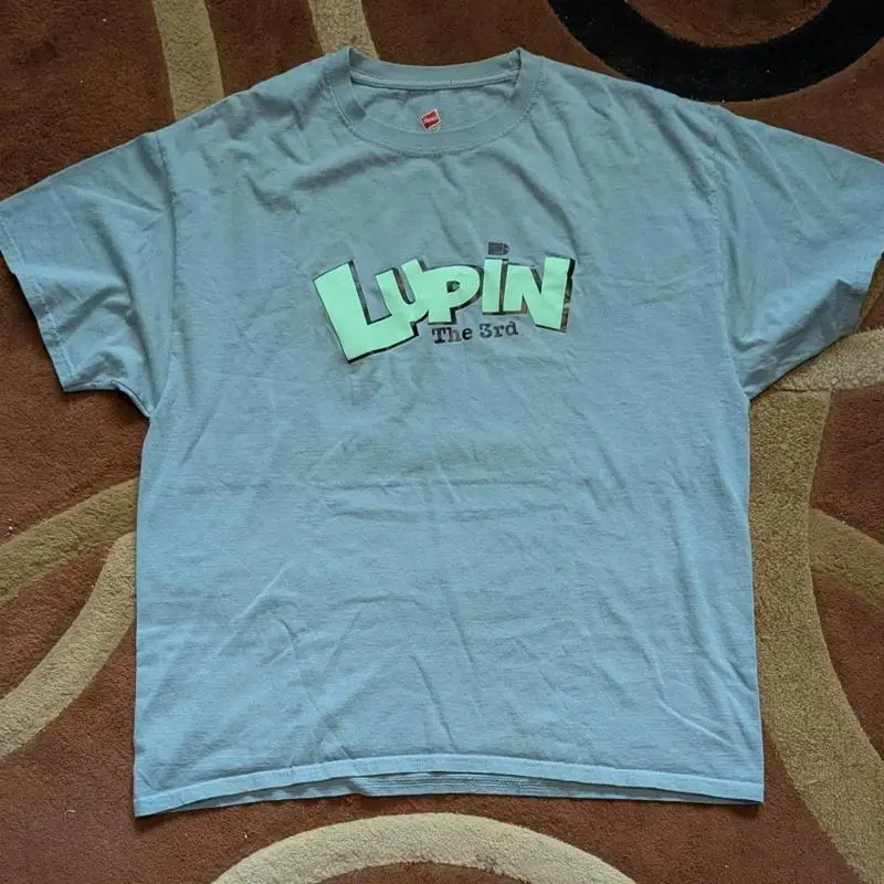 

Футболка Lupin the 3rd с аниме, размер XL, сине-серый логотип, манга, обезьяна, удар