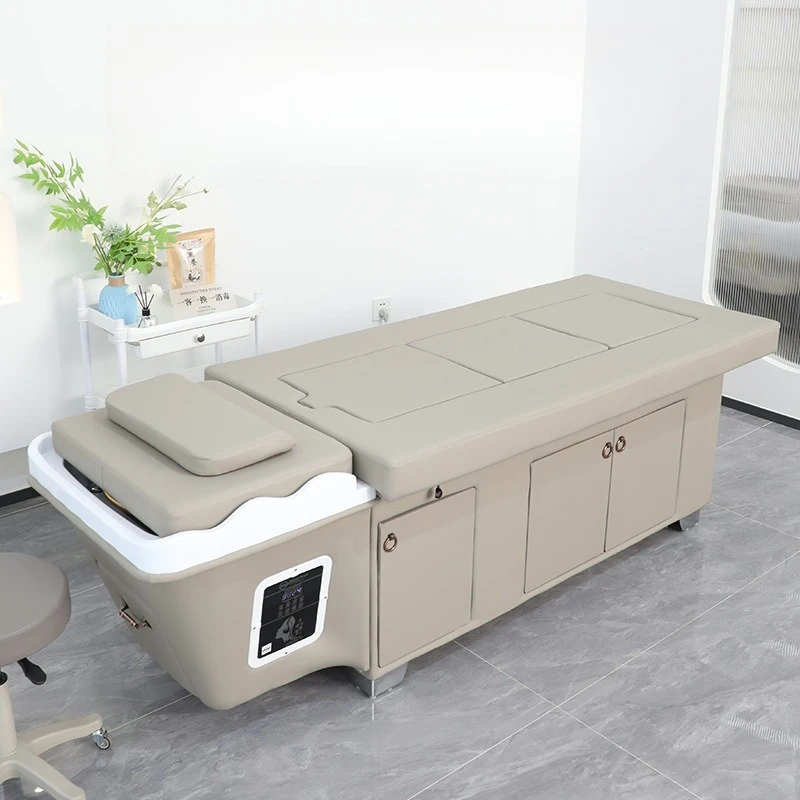Hair treatment shampoo Moxibustion bed Integrated bed Barber shop Water circulation fumigation massage bed