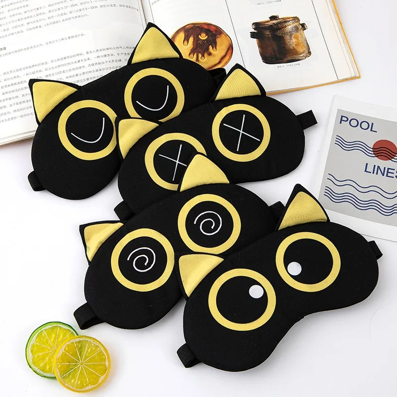 

2025 полиэстеровая мультяшная маска для сна, милая забавная маска для глаз, маска для сна, дорожная повязка для отдыха, детский козырек для глаз, нашивка с повязкой на глаза
