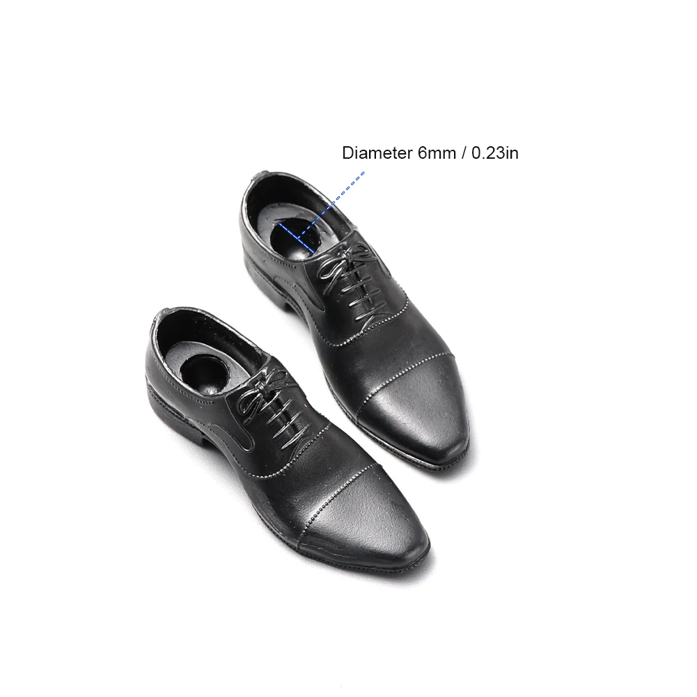 1/6 Male Soldier PU Leather Pointy Shoes Fit 12\'\' Gentleman Soldier Action Figure Body For Fans Gifts