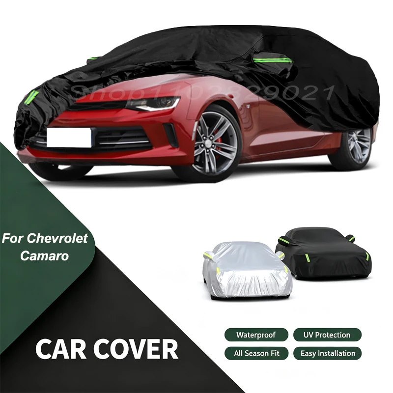 Car Cover For Chevrolet Camaro Waterproof Dustproof Outdoor Protection, UV Snow Sun Resistant Auto Exterior Cover Car Sunshade