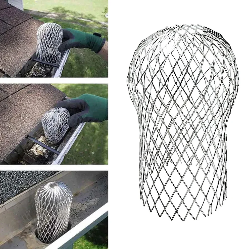 Aluminum Gutter Filter Mesh Gutter Screen Anti-Blocking Filter Leaf Debris Mud Trap Guards Drain Pipe Cover Roof Drainage Pipe
