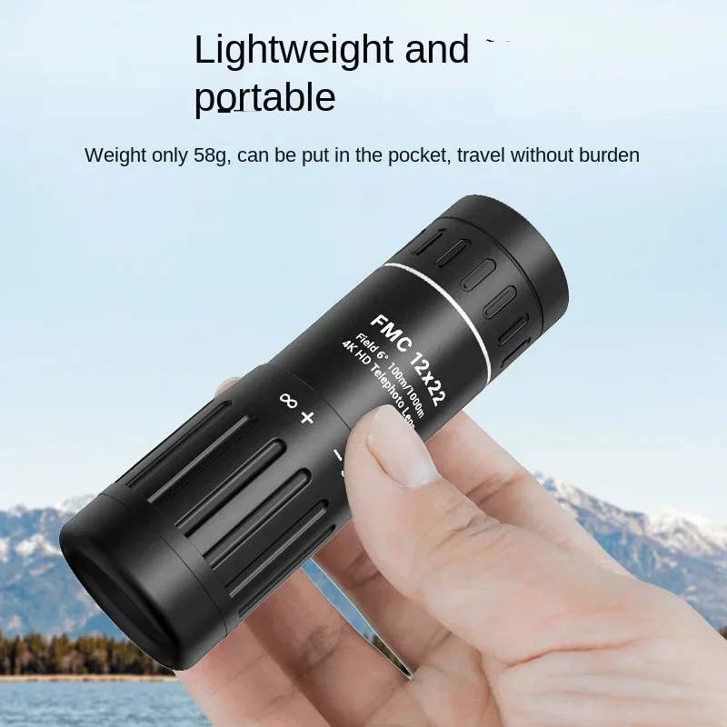 New Mini 12 ×22 Range-measuring Monoculars Military HD Sniper Outdoor Portable Camping Mountain Hiking View Telescope