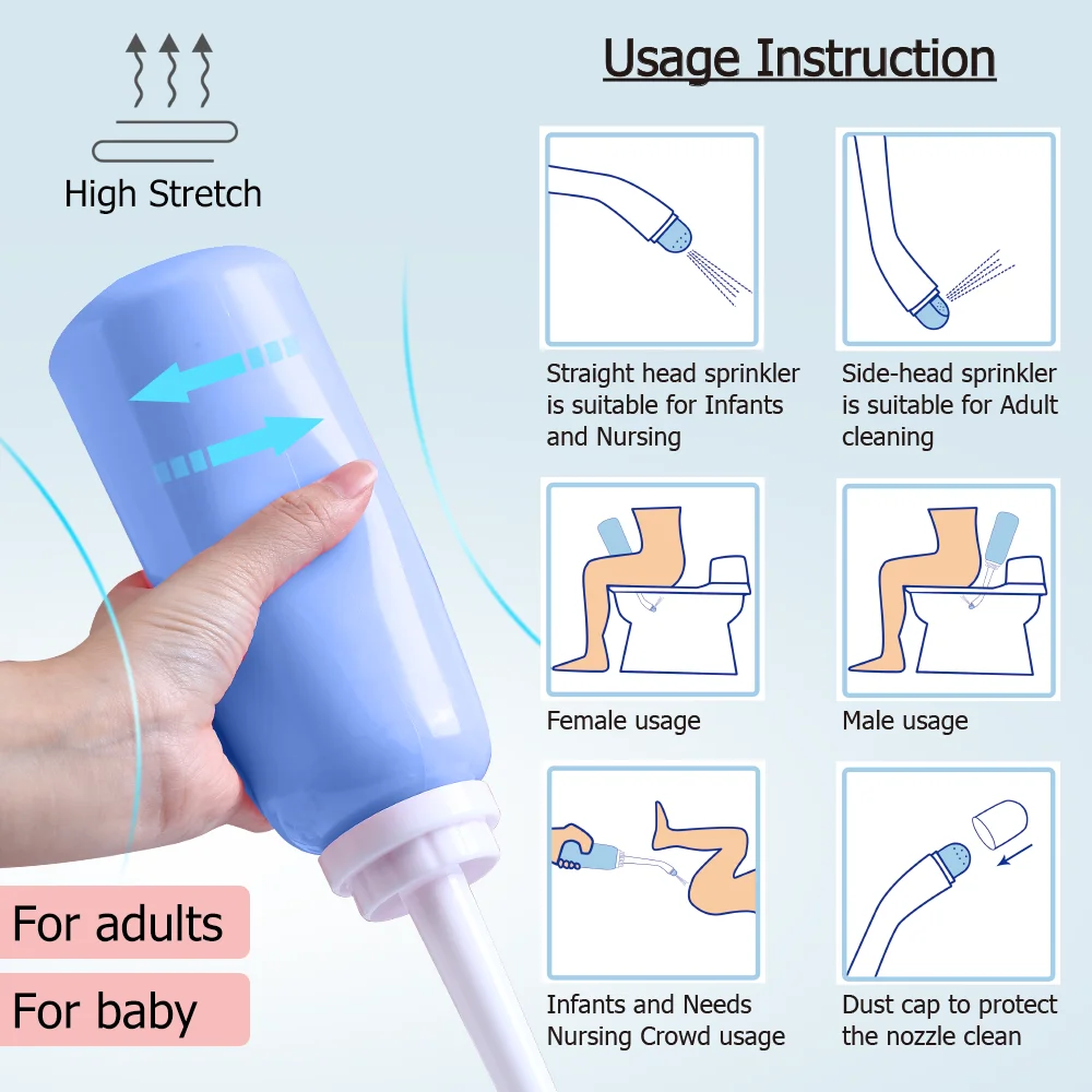 Handheld Personal Bidet Bottle,Bottle for Gentle Postpartum Care and Cleansing,Feminine Care Perineum Cleansing 350/500Ml