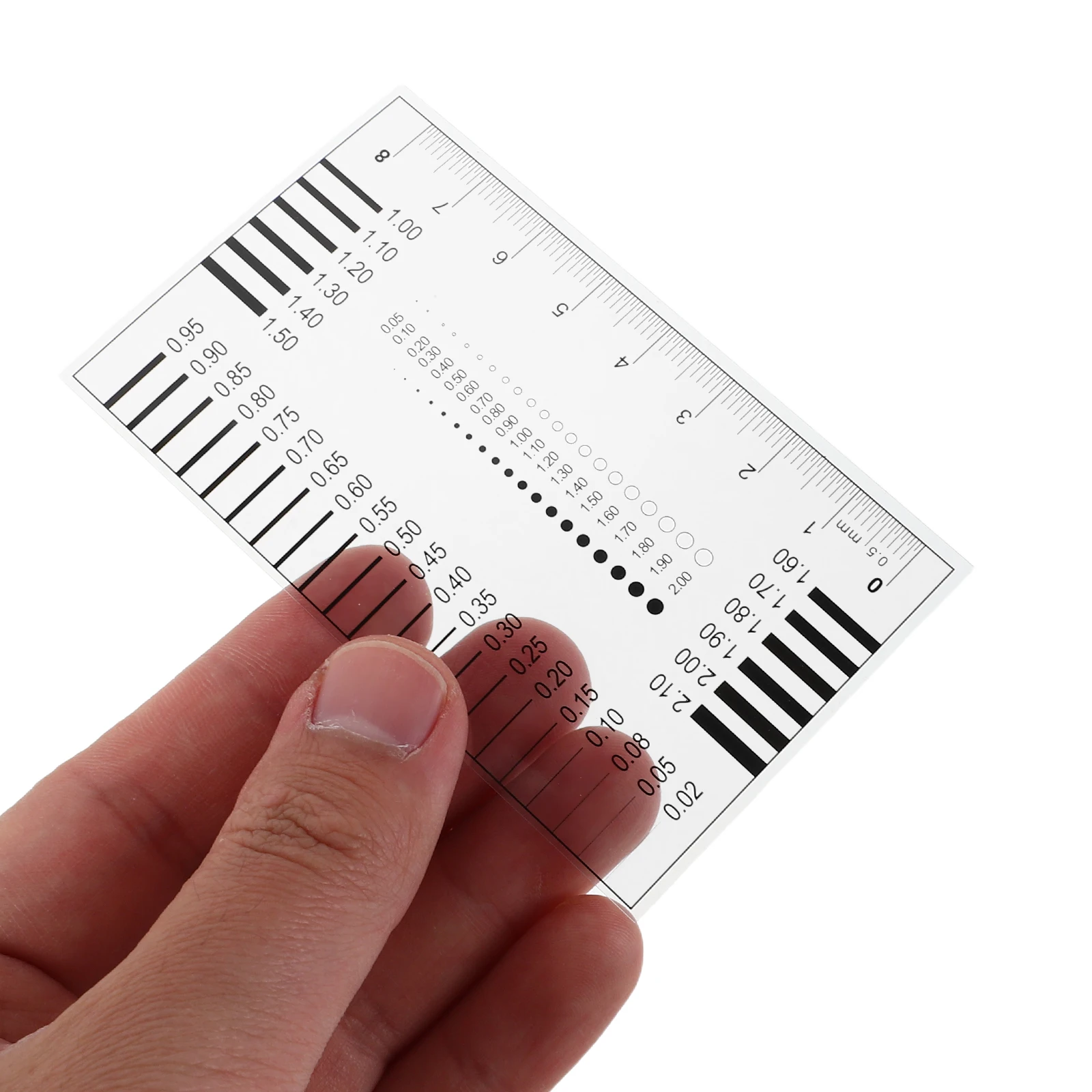 

2pcs Measurement Tool Kit High Precision Film Ruler For Crack Spot Inspection Transparent Scale Defect Detection Chart Multi