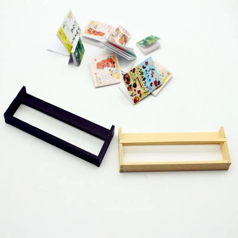 1 Set Miniature Small Ornaments Dollhouse Simple European Solid Wood Storage Cabinet Rack Bookshelf Cabinet Furniture