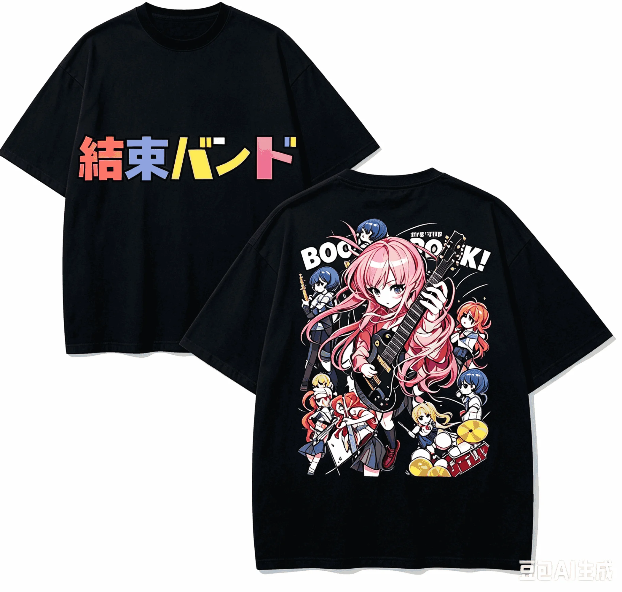 Bocchi the Rock! Anime Lover T-shirt Harajuku Cotton New Model Oversized Unisex Short Sleeves Classic Breathable Couples Classic
