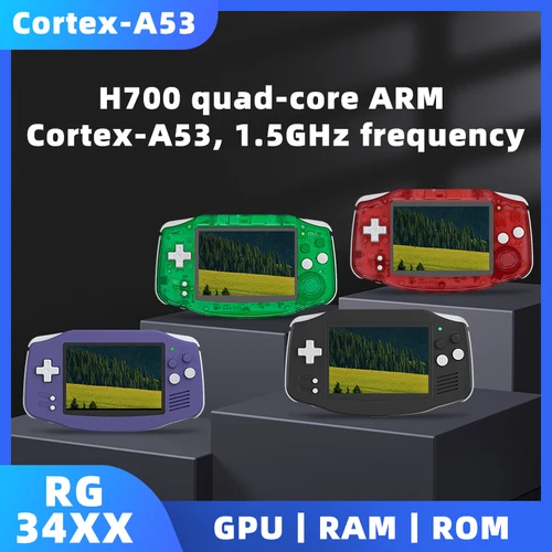 Consola de juegos portátil Anbernic RG34XX, pantalla IPS de 3,4 pulgadas, 720x480, sistema Linux, compatible con HDMI, consola de videojuegos de 3500 mAh