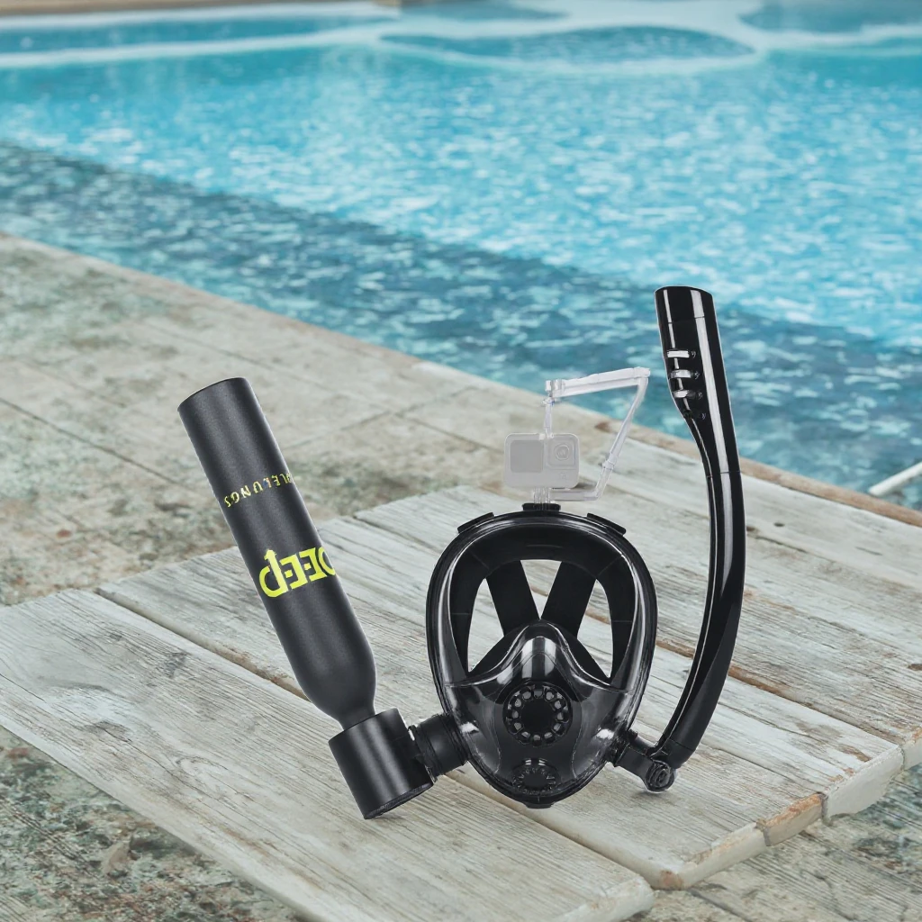 

X3000PLUS 0.5L Portable Snorkel Mask Scuba Diving and Swimming Equipment Underwater Feature Stylish for Sports