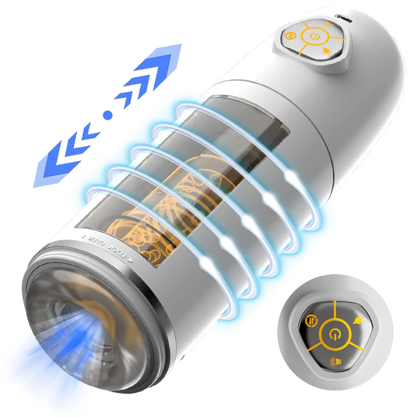 Automatic Male Masturbator APP Controlled Penis Pump with 10 Thrusting & Rotating Electric Pocket Pussy for Men Adult Sex Toys