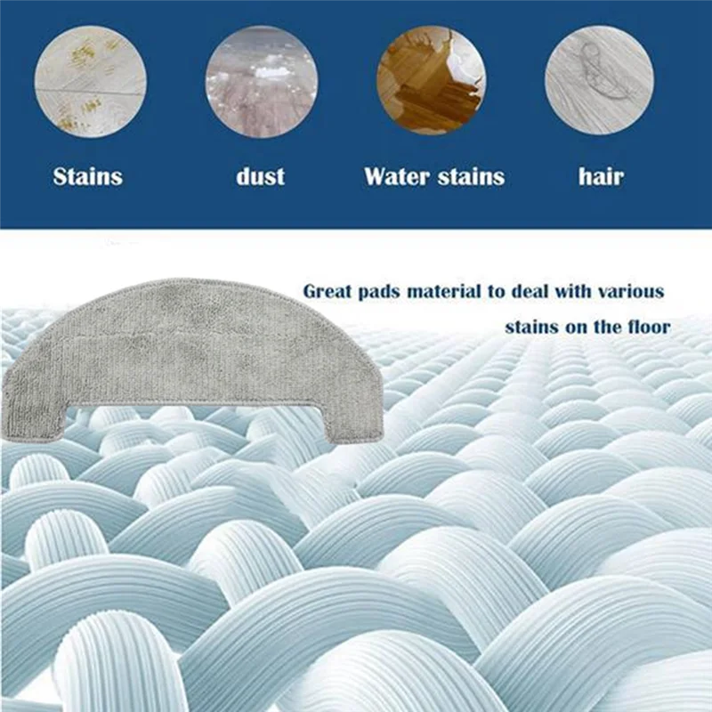 

N09R-Mop Cloth For Ultenic D10/T10 Lite Proscenic Q8/Q8max Accessories Kit Efficient Household Cleaning Accessories 4PCS