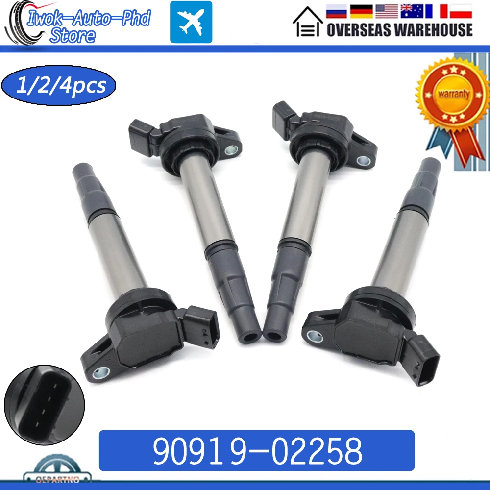 

90919-02258 Катушка зажигания для Toyota C-HR Corolla Prius V Matrix RAV4 Auris Avensis для Lexus CT200h Scion iM xD 1.6L 1.8L