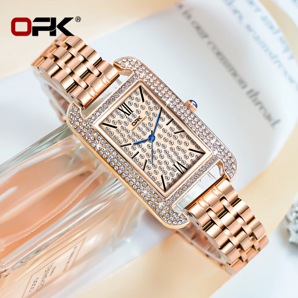 OPK8617 Elegant Diamond Inlaid Quartz Watch for Women Unique Stylish Hot Selling Timepiece