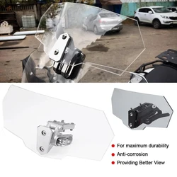 Parabrisas Universal TRANSPARENTE ajustable para motocicleta, Deflector de viento para Kawasaki, BMW, Ducati, Honda, Benelli, Triumph, Yamaha