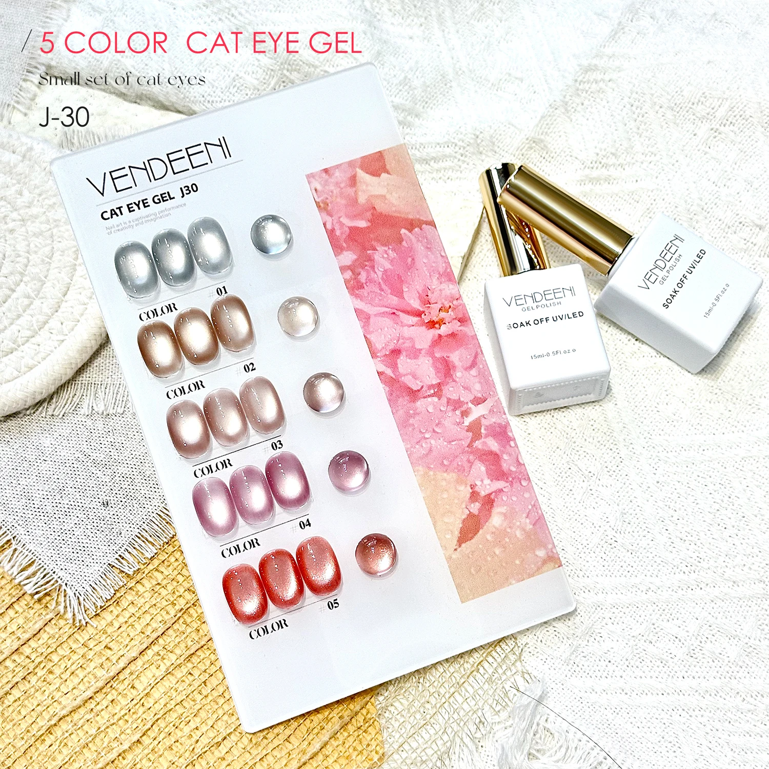 

Vendeeni Moonlight Porcelain White Cat's Eye Gel UV LED Nail Art Manicure Salon DIY TPO HEMAFREE Crystal Cat Eye Гель-лак для ногтей