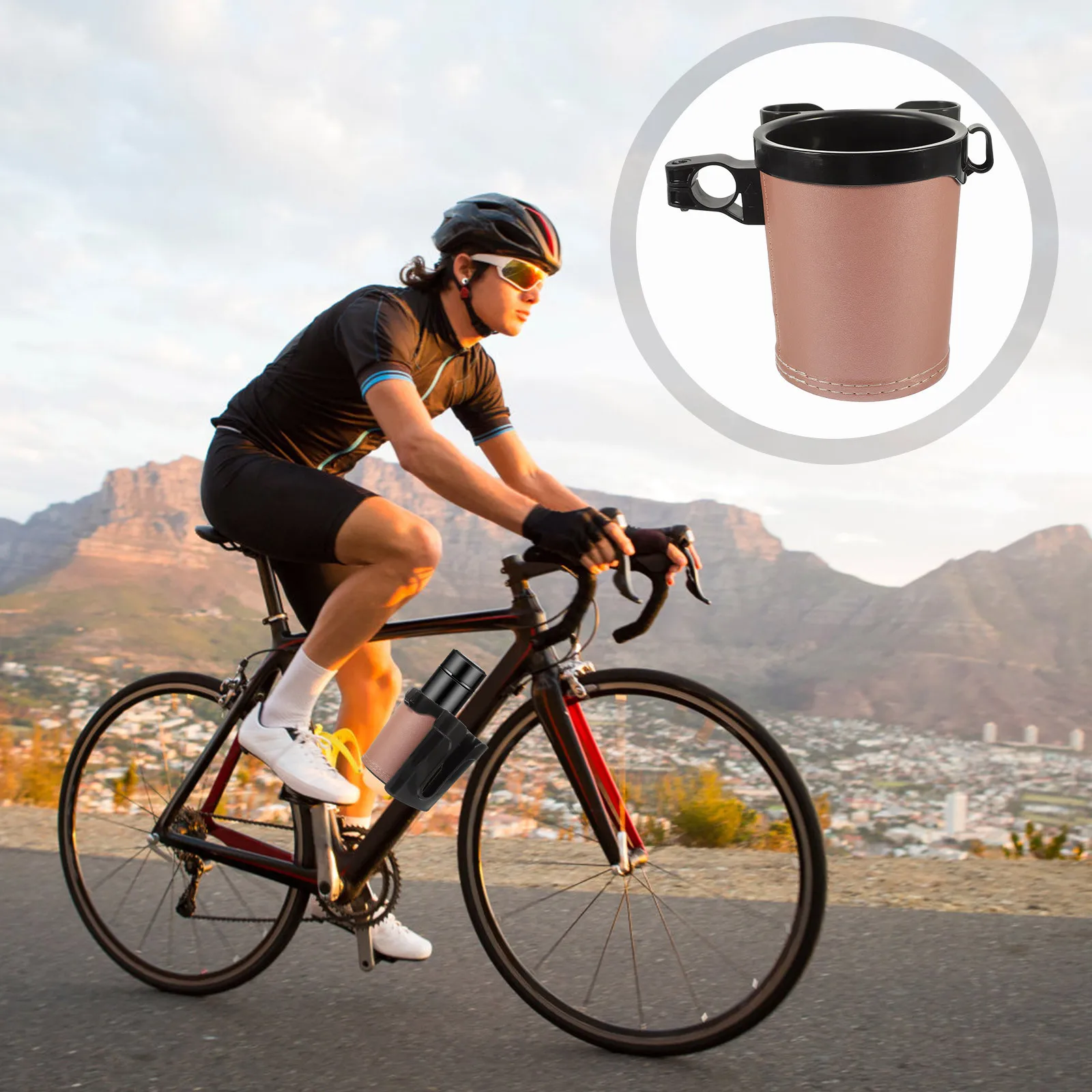 

Bicycle Cup Holder Bike Water Bottle Cage Smooth Edges Easy Install Stable Fit For Biking Drink Storage Rack Accessory