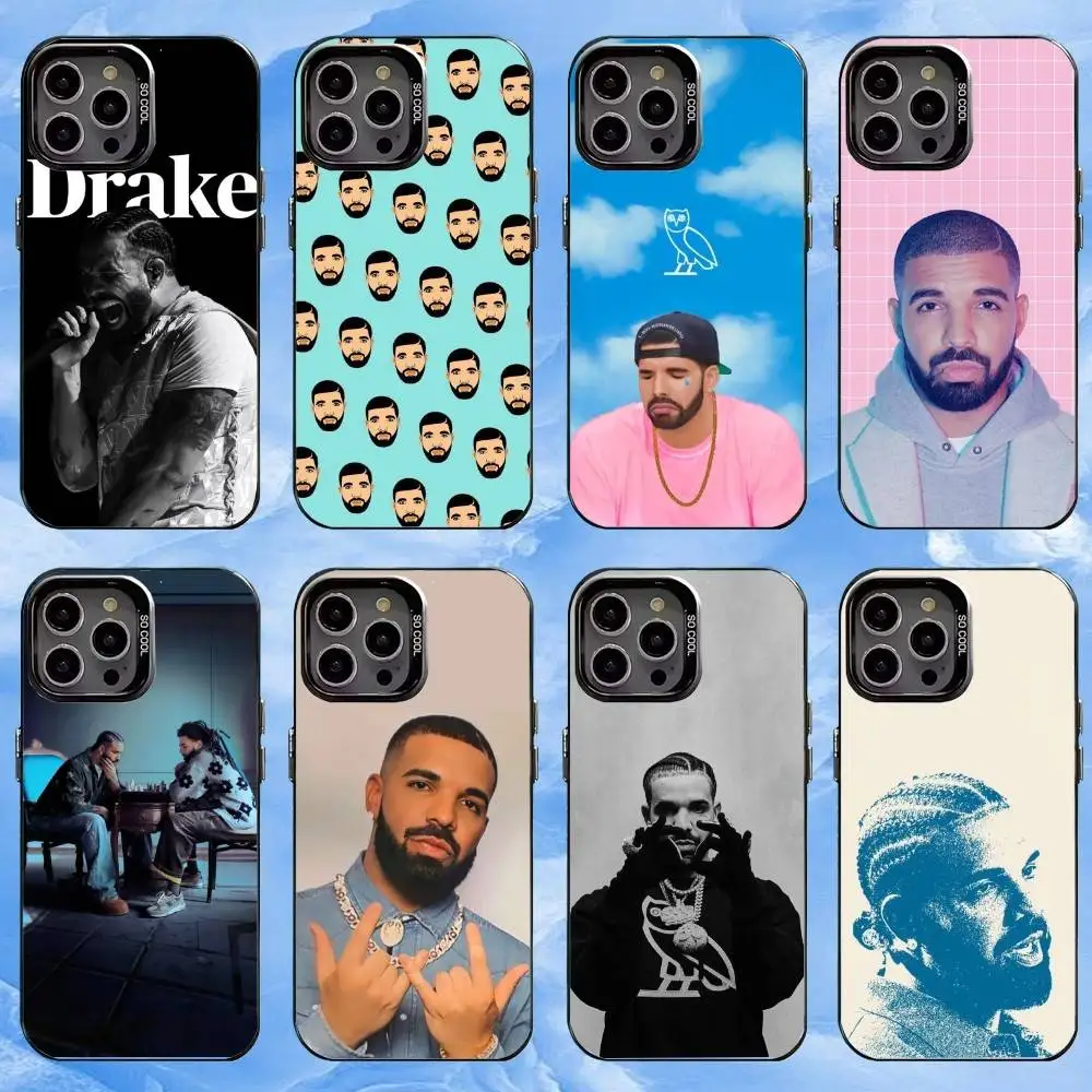 

Singer D-Drake Rapper Phone Case For iPhone17,16,15,14,13,12,11 Plus,Pro Max Black Candy silver phone case