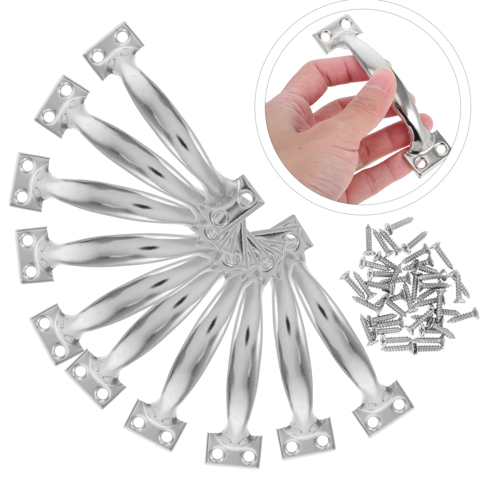 

10Pcs Bow Shaped Vintage Pull Handles Metal Door Drawer Cupboard Dresser Closet Handles Spray Painted 4 Inch Pocket Door Pull