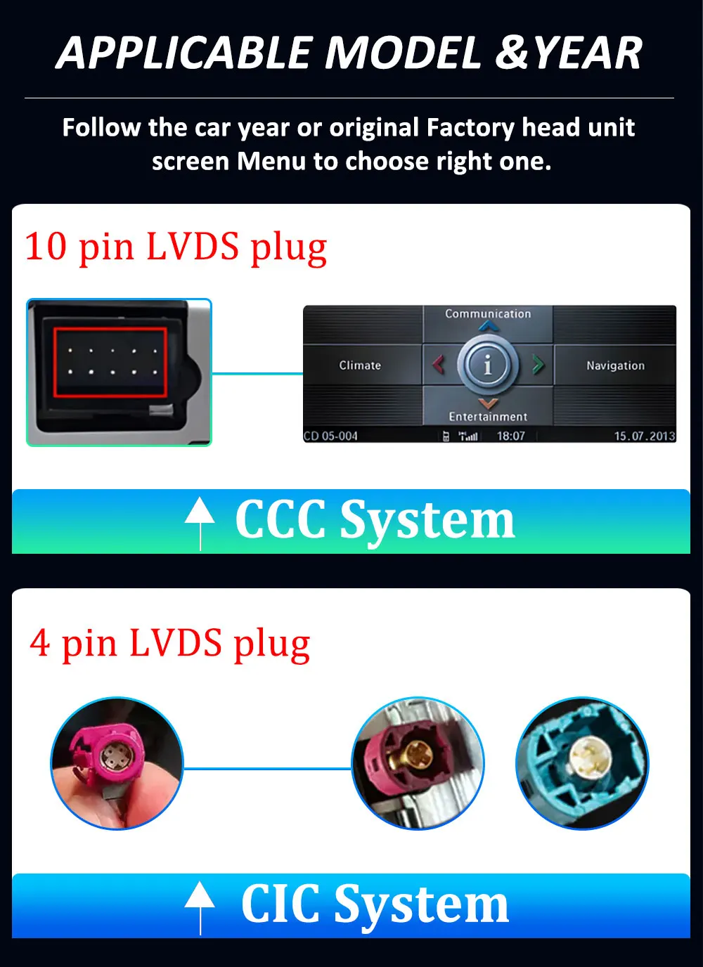 8,8'' Auto-Video-Multimedia-Player Android 16 BT für BMW 3/5er Serie E60 E61 E90 E91 E92 E93 2005 - 2012 CCC CIC System GPS-Navigation – Detail 1