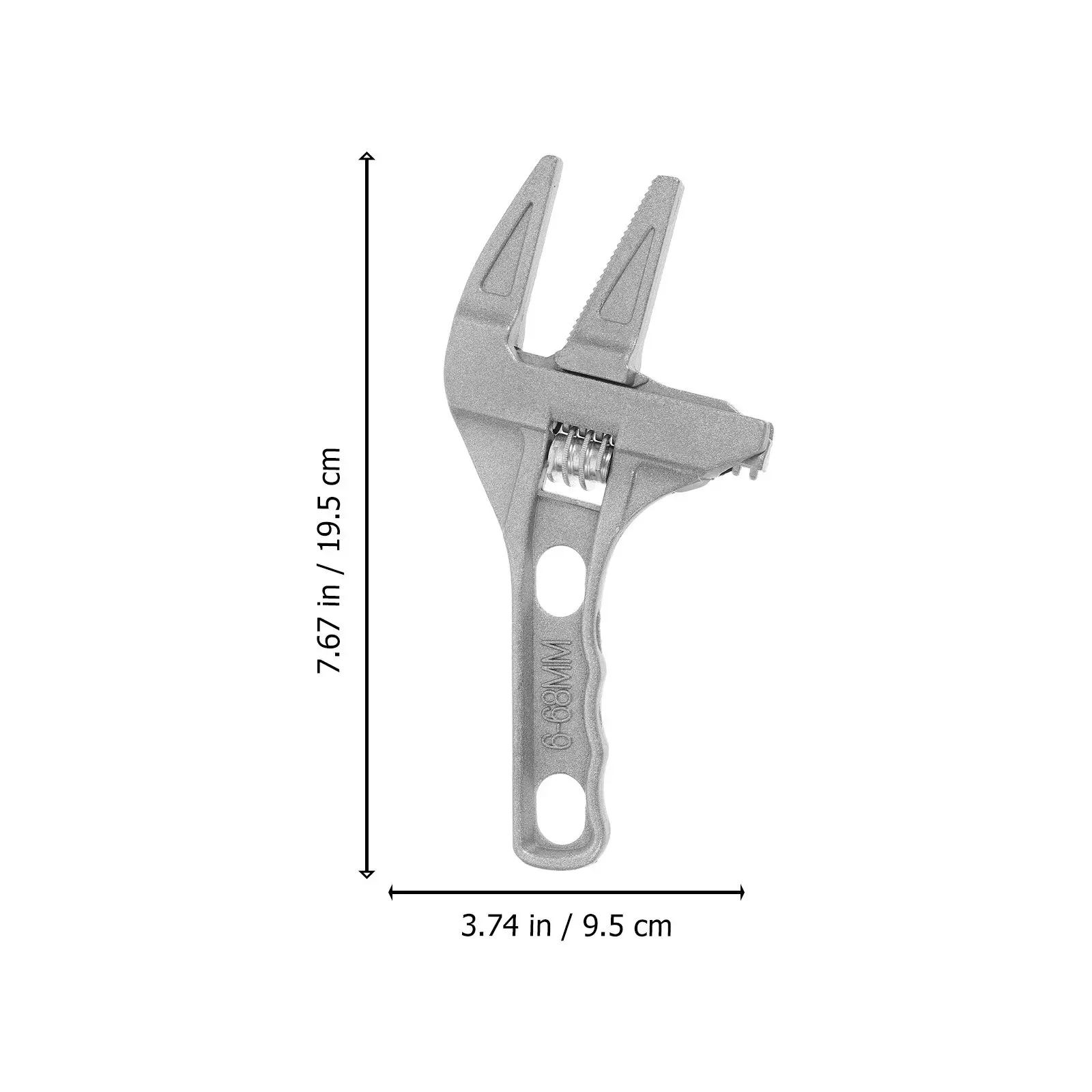 Adjustable Wrench Aluminum Alloy Plumbing Wrench for Faucet Pipe Repair Bathroom Maintenance Water System Installation Monkey