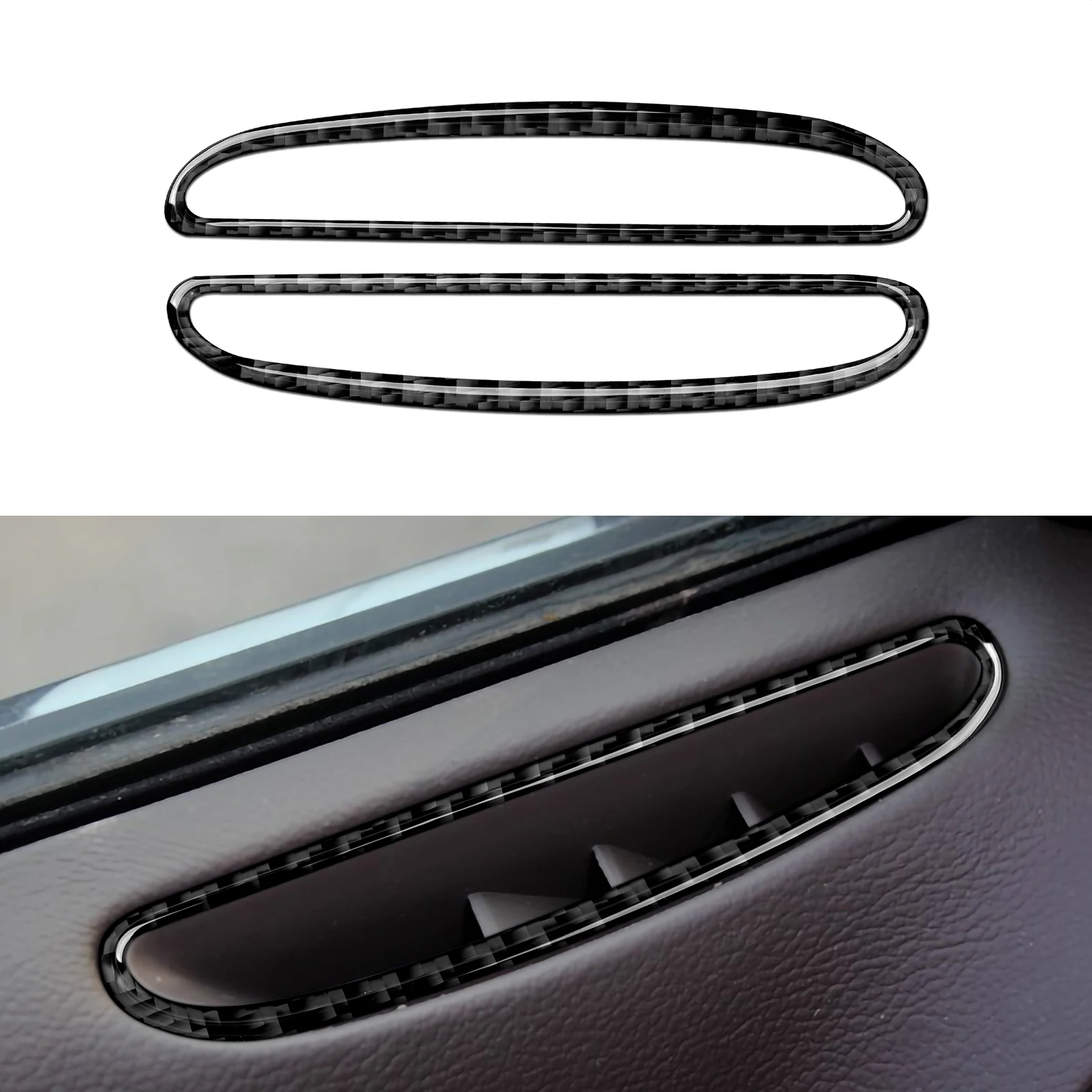 

Car Door Air Vent Outlet Decals for 2011 - 2023 Chrysler 300 Accessories Carbon Fiber Interior Stickers