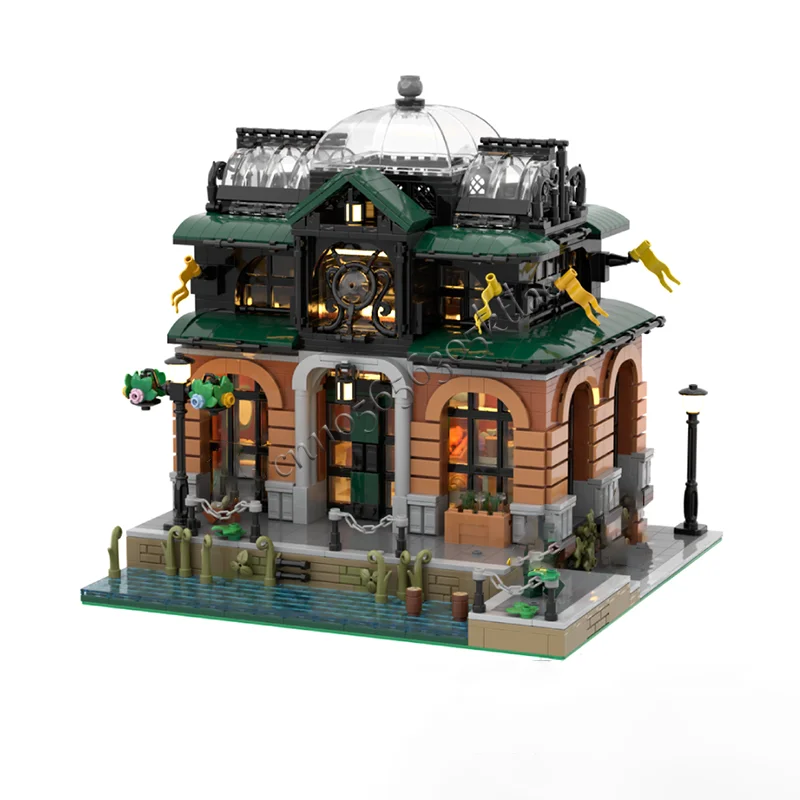 2073 parti MOC City Street Views Hall del mercato modulare Building Block Assemblaggio educativo Giocattoli per bambini Regali di compleanno popolari