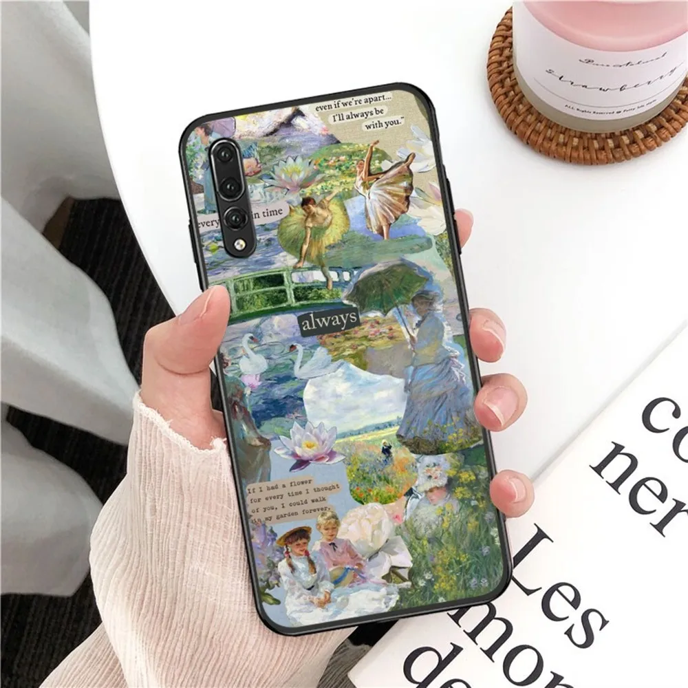 Claude Monet Impressionism Painte Phone Case For Huawei P 8 9 10 20 30 40 50 Pro Lite Psmart Honor 10 lite 70 Mate 20lite