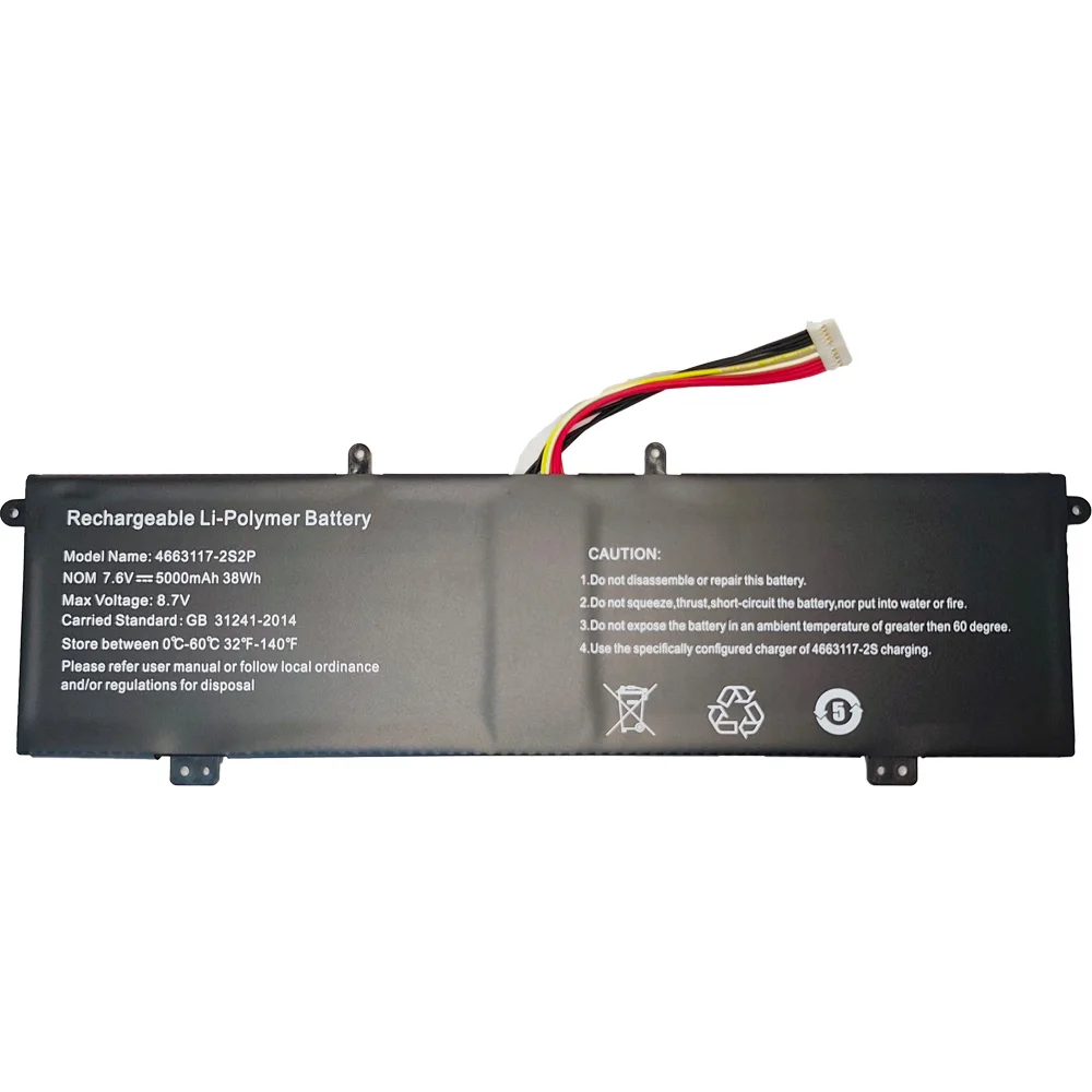 4663117-2S2P 7.6V 38Wh 5000mAh Laptop Battery For Tour Pro XN1A For PhilBook Y13 XN133A series