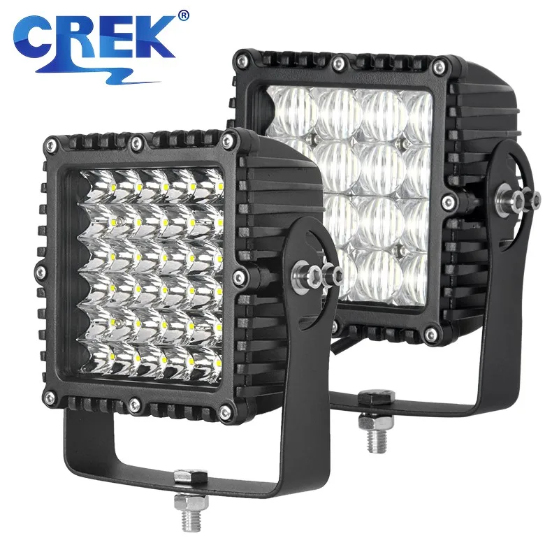 6 Inch Offroad Square Work Lamp 12V 24V Spot Flood Truck LED Driving Light for Off Road Car Jeep SUV 4x4 4WD ATV Boat Lada Niva