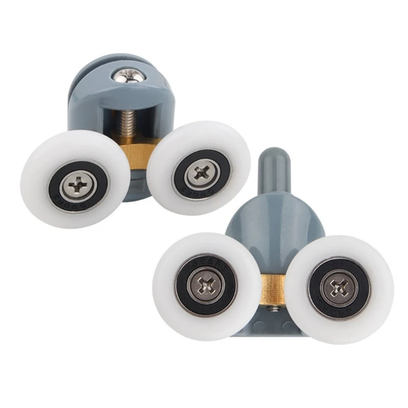 Sliding Door Pulley Wheels Runner Shower Door Wheels Upper Bottom Rollers Shower Room Cabins Pulley Easy to Install