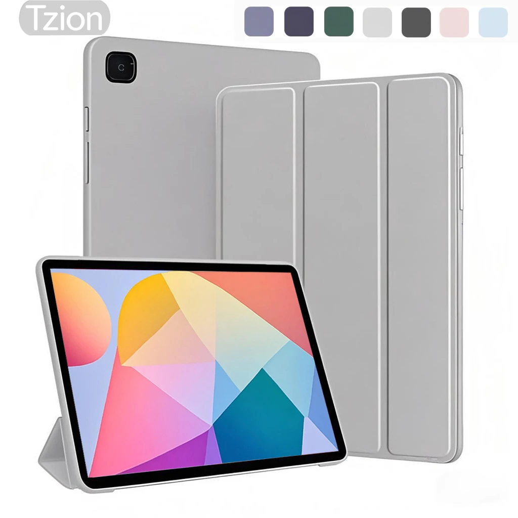 Tri-Fold Case for Samsung tab S6 Lite 2020/2022/2024 SM-P610/P613/P620 PU Leather Magnetic Flip Stand Cover Auto Sleep and Wake