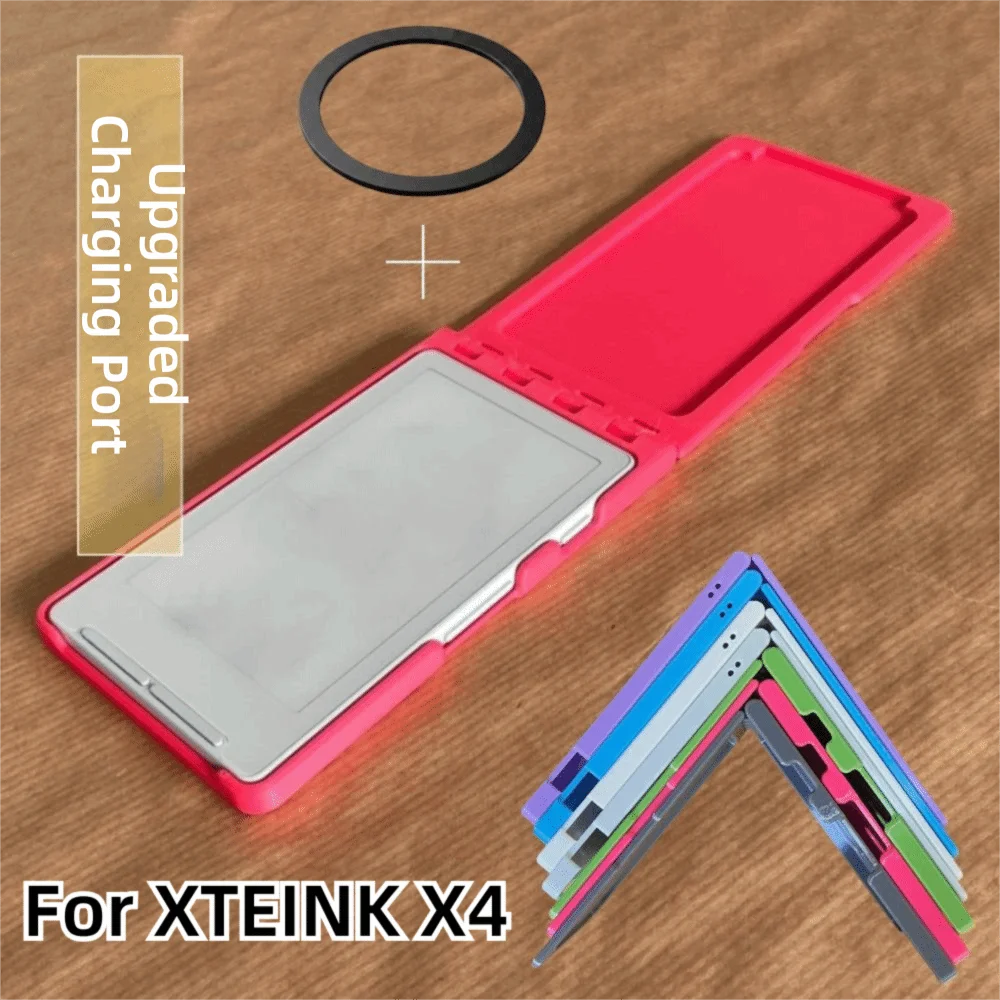 Flip-top Protective Cover with Magnetic Metal Ring PETG Protective Shell Shockproof Decorative Cover for XTEINK X4