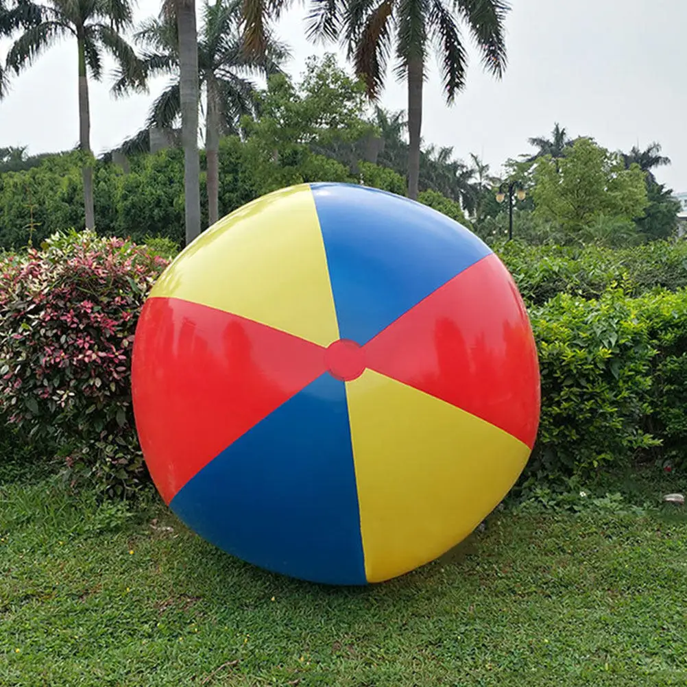 1Pcs Inflatable Beach Ball Large Colorful PVC Pool Summer Ball Outdoor Play Catch Kick Bounce Large Inflatable Beach Balls
