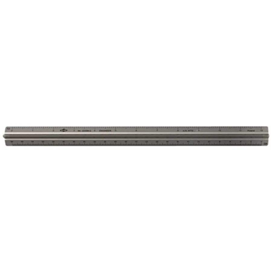 

Aluminum Triangular Scale 12" Model 2200M-2 Ruler for Drafting and Drawing Great for Students and Professionals Highly Durable
