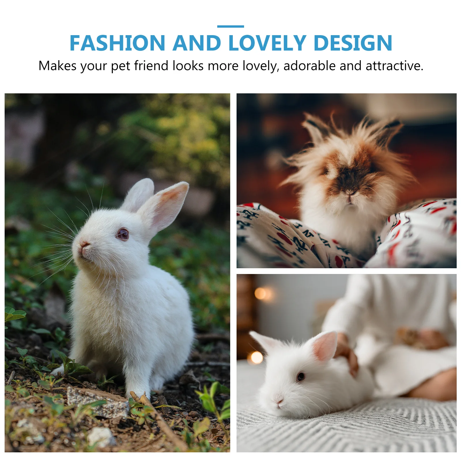 

1 set 1 Set Rabbit Harness Leash Vest Lightweight Costume For Small Pets Outdoor Indoor Photography Pet Supplies