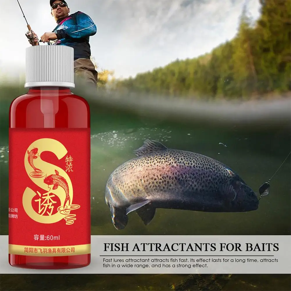 60ml Fish Attractants For Baits Attractant Natural Scent Bail Drag For Sea River Freshwater Effectively Attract Fish Bait S R5e6