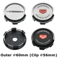 4PCS OD 60MM / ID 56MM Rim Caps VOSSEN Emblem Wheel Center Cap Wheel Cover Hub caps Sport Car Logo Tire Accessories